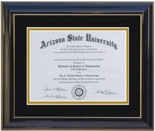 DIPLOMA FRAME 8x6,7x9,8x10,8.5x11,9x12,10x13,11x14 RC BLK-BLK