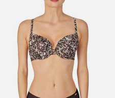 Le Mystere Safari T-shirt Neutral Animal Print Underwire Bra 34DDD/F  5839