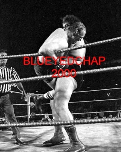 CHUCK WEPNER & ANDRE THE GIANT WRESTLER 8 X 10 WRESTLING PHOTO NWA WWWF - Image 1 of 1