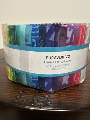PURA VIDA BATIKS BY SHAYLA WOLF 40PC JELLY ROLL FOR ANTHOLOGY FABRICS NEW