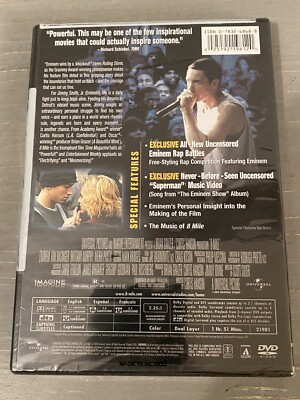 8 Mile (DVD, 2002) Eminem, Kim Basinger, Brittany Murphy, Mekhi