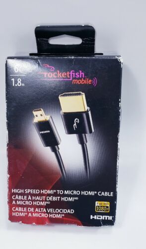 Câble HDMI vers micro HDMI 1080p 6 pieds 1,8 m - Photo 1 sur 4