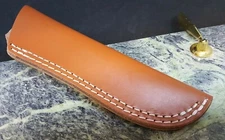 Knife Sheath Brown Leather Belt Pouch to 5 1/2" Fixed Blades Classic Hunting EDC