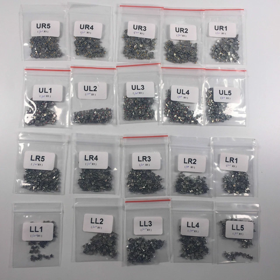 Soporte de ortodoncia dental brackets a granel Mini Roth 022 ganchos de ranura 345 metal Foto 2 de 4