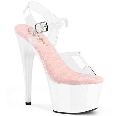7'' Purple Clear Platform High Heels Basic Stripper Pole Dancer Class Shoes Adore