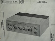 Original Sams Photofact Manual NEWCOMB CO-1012  367 