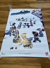 London 2012 Paralympic Games Poster Original Collectible Rare Good Condition