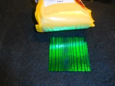 Dichroic Glass:CBS 90COE Aqua on AccordionTextured Thin Black-  3" Sq