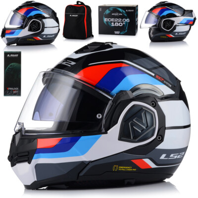 Motorradhelm Klapphelm | LS2 FF906 Advant Solid | Helm Flip Up XS-3XL + Pinlock