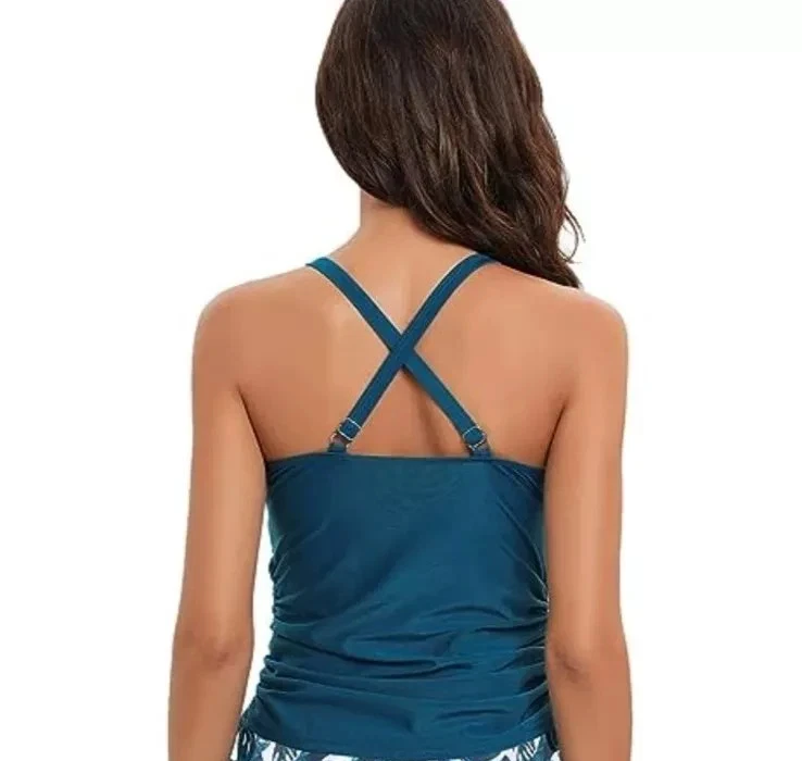 2 Piece Tummy Control Bikini Push Up Tankini Set Swimsuit Cups A-B UK Size M 12 - Image 3 of 4