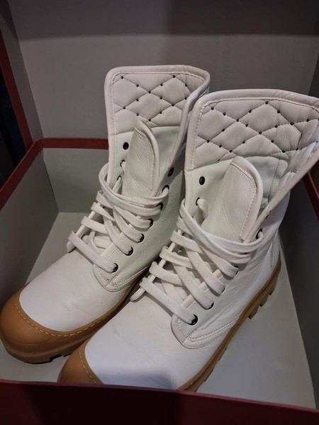 Women Baldinini Boots White Leather 38