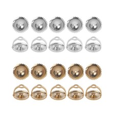 5 Pairs Secure Locking Screw Backs Screw On Earring Backs for Threaded Post