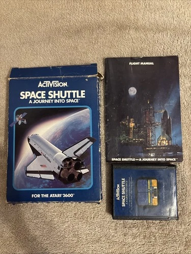 Space Shuttle: A Journey Into Space (Atari 2600, 1983) w/Box & Manual NO OVERLAY