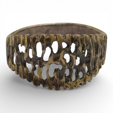 Sterling Silver 925 Bark Filigree Band Ring Size 5.75 Textured 2.3g