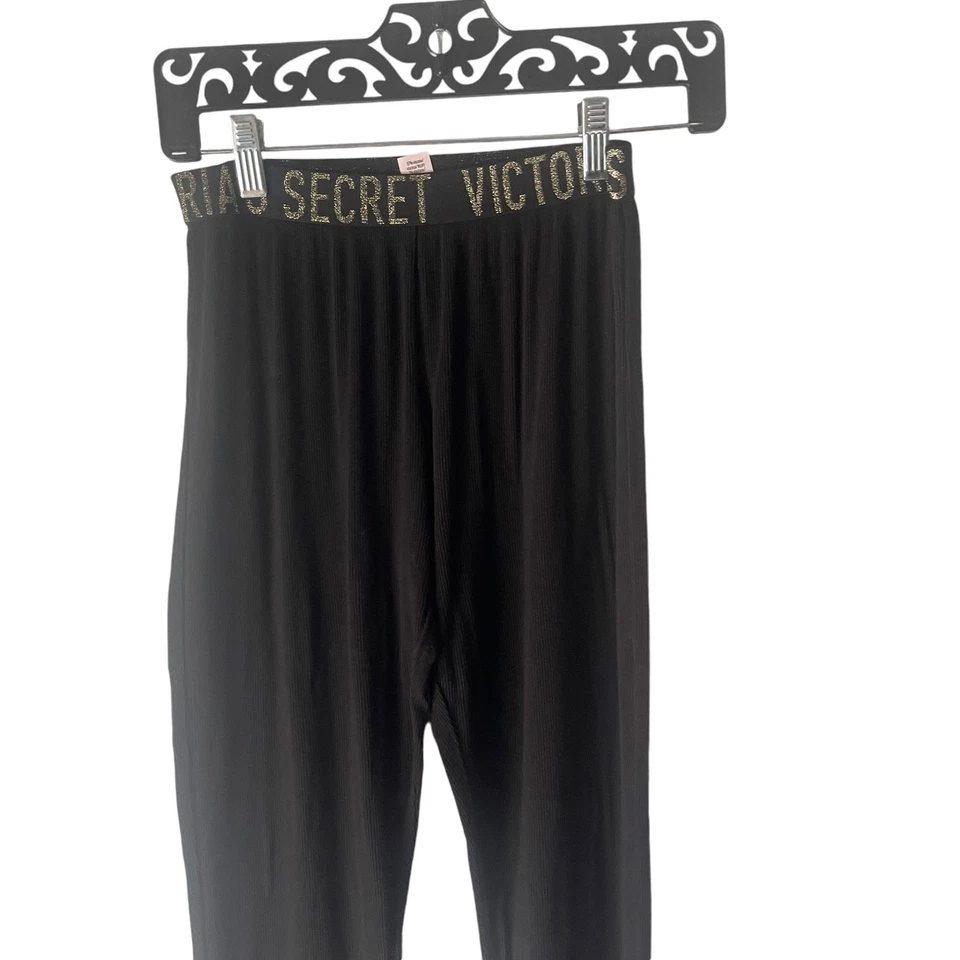 Leggings Victoria's Secret para mujer talla XS negros térmicos negros dorados Foto 2 de 4