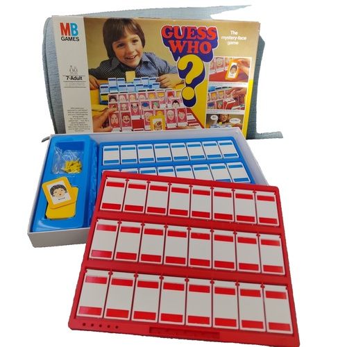 Guess Who Brettspiel von MB Spiele verpackt alt Familienspaß Vintage 1979 Original