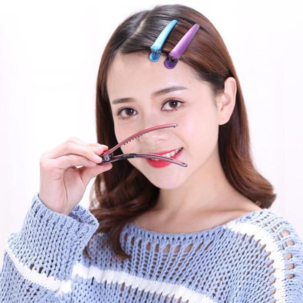 13 Pcs Plastic Hair Styling Duckbill Clip Hairdressing Partition Clamp