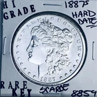 1887 S MORGAN SILVER DOLLAR HI GRADE GENUINE U.S. MINT RARE KEY COIN 8859