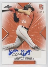 2021 Leaf Perfect Game National Showcase Orange 13/30 Kristian Noriega Auto 0b2
