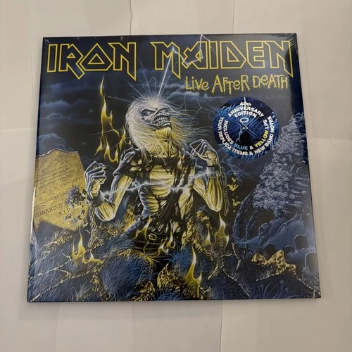 Iron Maiden Live After Death 40th Anniversary 2 LP 1 Blue 1 Yellow Vinyl SEALED