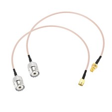 2 Pcs 12" SMA Male/SMA Female to UHF SO239 Female Connectors  For GPS  Devices