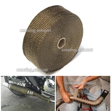 50 FT EXHAUST HEADER MANIFOLD PIPE TURBO HEAT SHIELD LAVA WRAP TAPE +10 TIES KIT