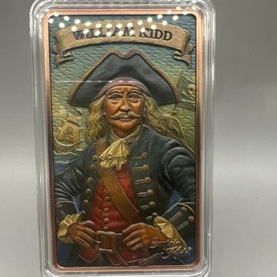 10oz ADVP Copper .999 Bullion Bar William Kidd - 