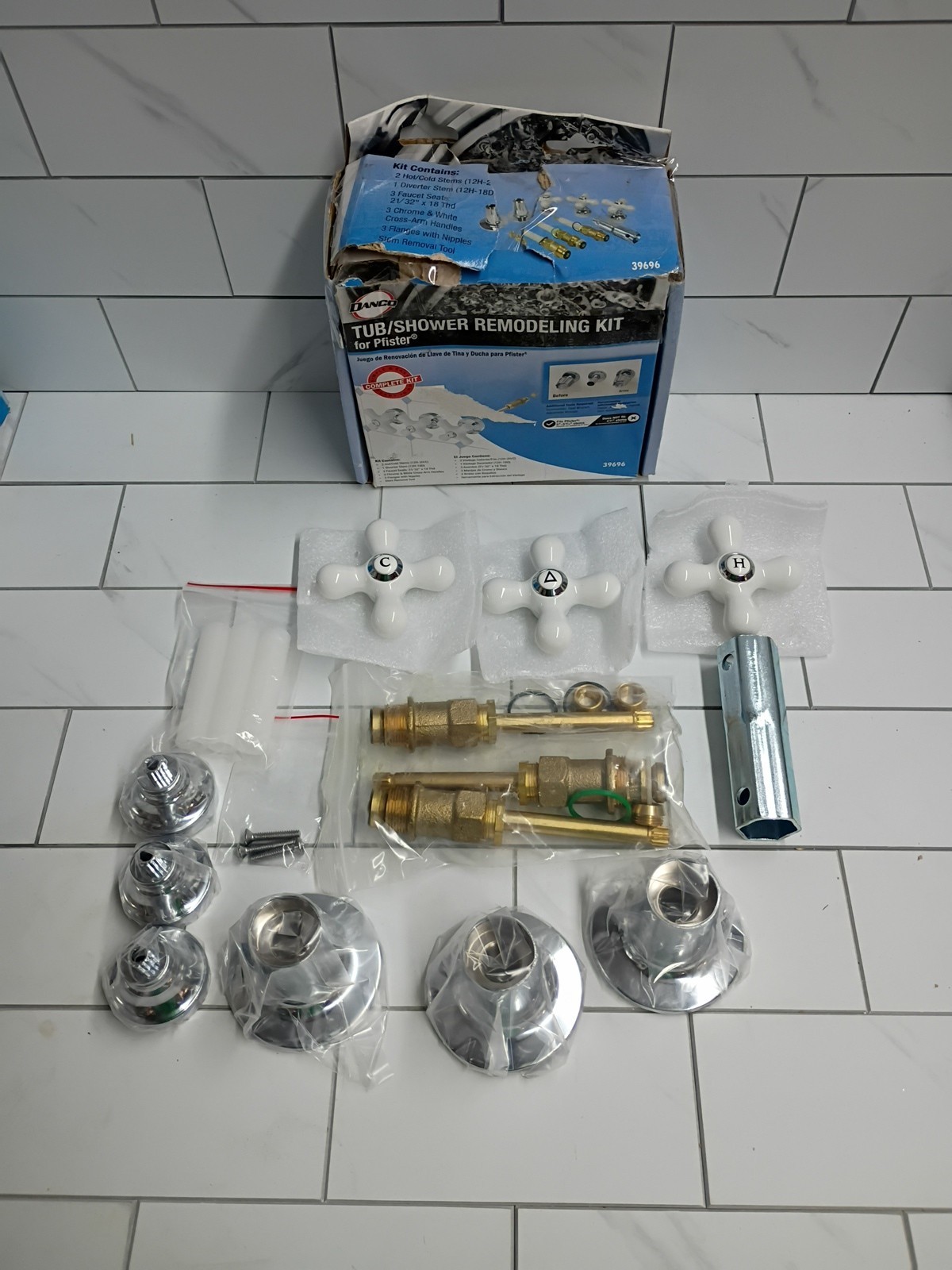Danco 39696 Tub/Shower Remodel Kit for Pfister - Porcelain C