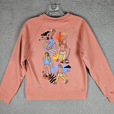 The North Face Athletic Sweatshirt Women's S AOP Graphic Long Sleeve Crew Neck
