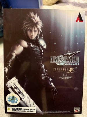 Final Fantasy VII Play Arts Kai Cloud Strife Actionfigur Schwert beweglich Neu