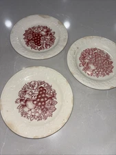 3 Vintage 1940's Homer Laughlin China "Harvest" Individual Bread Plates Retired