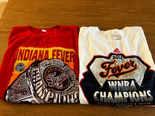 Lot of 2 WNBA 2012 Champions Indiana Fever Short Sleeve Tee Shirts NICE CONDIT