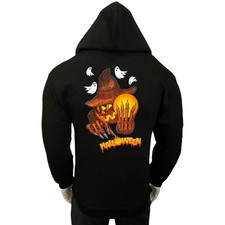 NEW HALLOWEEN PUMPKIN GHOSTS HORROR SCARY MEN'S WINTER HOODIE SWEATSHIRT