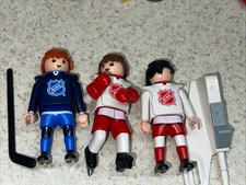 Lot of Playmobil NHL Hockey Figures & Accessories 