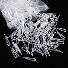 Plastic Alligator Clips Garment Clothes Pins for Ties Clear White with Teeth UK