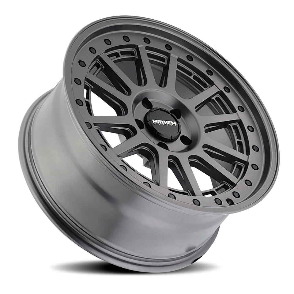 20" Mayhem Compass 20x9 Mate Gunmetal Negro Perno 8x6.5 18mm Para Chevy GMC Ram Foto 2 de 4