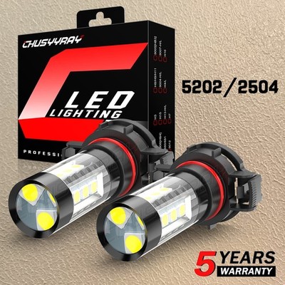 For Dodge Journey 2010-2018 2019 2020 - 2x 5202 2504 LED Fog Light Bulbs White