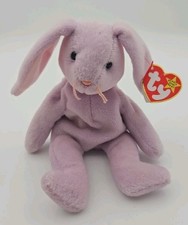 1996 TY Beanie Baby - FLOPPITY The Purple Bunny 8.5" Stuffed Animal Toy