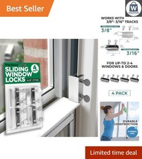 Easy-Install 4-Pack Window Locks, Fits 28-36mm - Secure Your Home Effortlessly