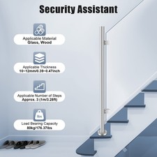 110cm Glass Balustrade Railing Post Stainless Steel Balcony Guardrail Handrail