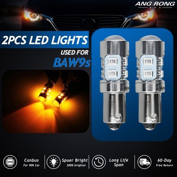2X HY21W Baw9S 10 SMD 2835 Led-Birne Seitenblinker RüCkfahrlicht DRL-image