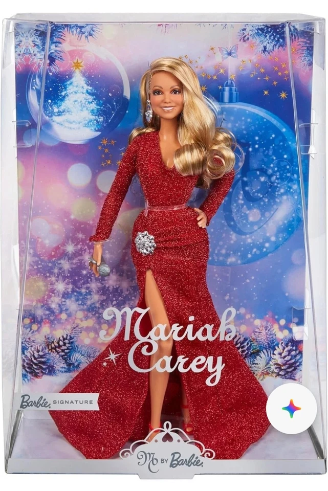 Muñeca MARIAH CAREY BARBIE con vestido de fiesta rojo brillante TOTALMENTE NUEVA EN CAJA COMO NUEVA Foto 3 de 4