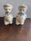 Vintage Shawnee Pottery Farmer Pig Salt & Pepper Shakers Original Corks #119
