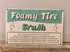Original Vintage Car Wash Sign Metal Foaming Tire Brush 12”x 8”