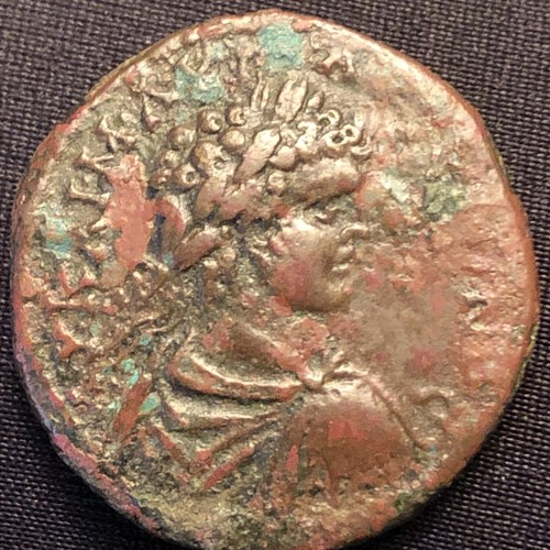 Caracalla AD 198-217 Ae29 pontus: amasia caracalla bust right rev tyche scarce - Picture 2 of 10