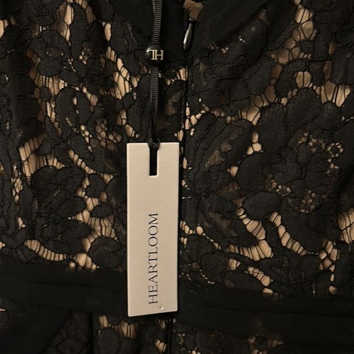 Vestido para mujer Heartloom de encaje negro nude sin mangas XS NUEVO CON ETIQUETAS - Imagen 6 de 7