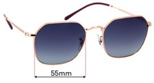 SFx Replacement Sunglass Lenses fits Ray Ban RB3694 Jim - 55mm Wide