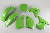 Set Plastics Motorradverkleidungen Kawasaki KX 125 - 250 1992 Ufo Plast GrüN