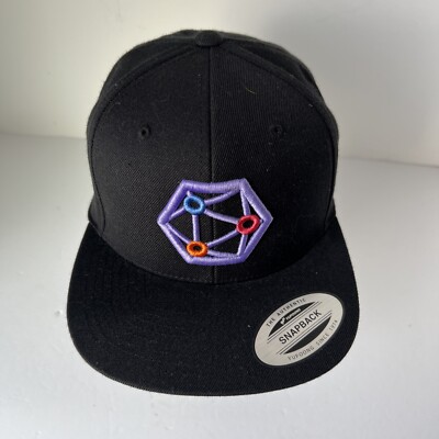 XYO Network New Snapback Adjustable Black Cap Hat Blockchain Geospatial Yupoong