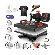 PIONEERWORKS Heat Press Machine 11 in 1 Professional Sublimation Machine 12" ...